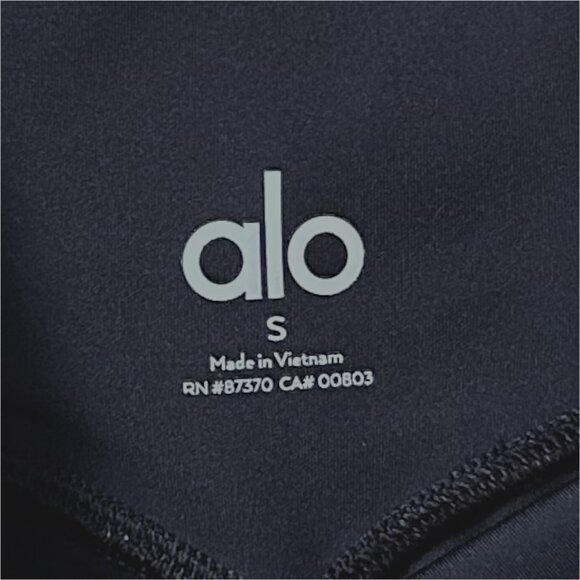 Alo Yoga Airbrush High-Waist Front-Slit Straight-Leg Legging Black Size S - Picture 7 of 8